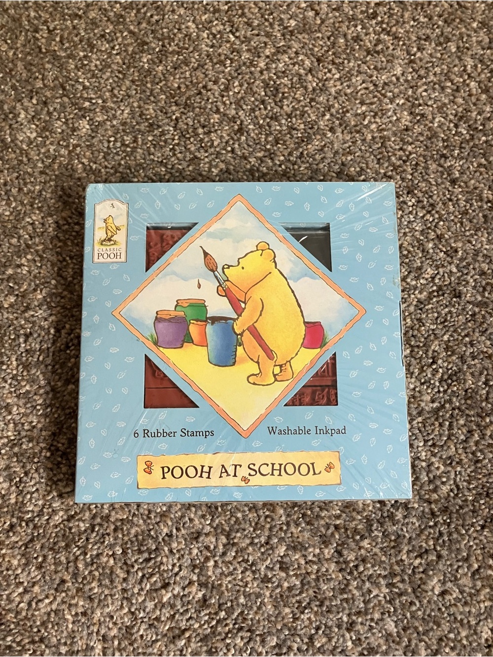 Pooh at School Rubber Stamps Set New Sealed